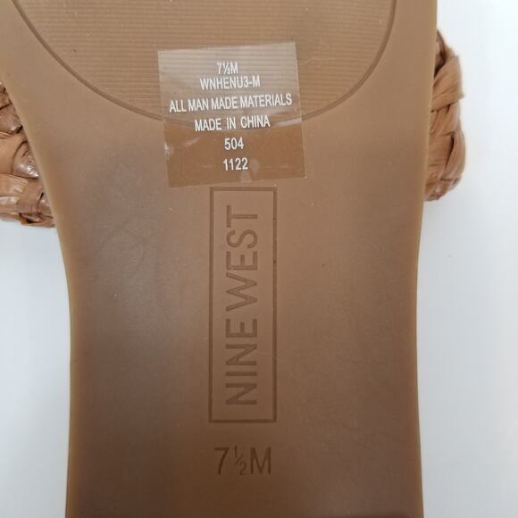 Nine West Women's Woven Slides Sandals Tan Size 7.5 - Picture 7 of 7